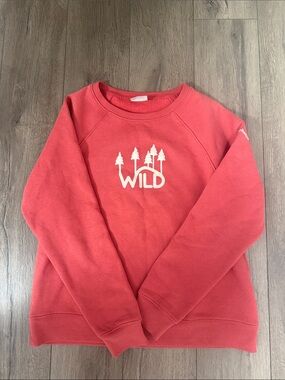 Columbia Coral Crewneck Sweatshirt with White 'WILD' Graphic